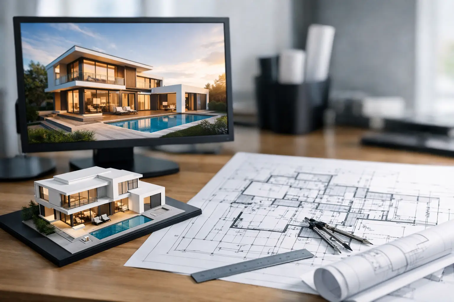 Architectural Visualization versus Blueprints